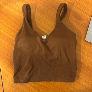 Lulu align tank copper brown (mint condition)